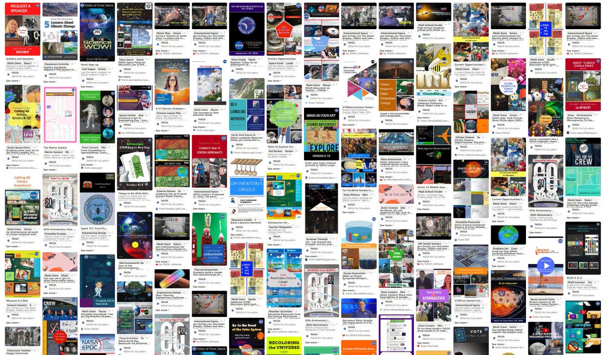 LearnWithNASA's tweet photo. Did you know... we also have a "NASA for Educators" Pinterest page? Take your lesson planning to the next level by finding &amp; pinning all of your favorite STEM lessons, activities, tools &amp; education resources from NASA. https://t.co/2b8el2FVMp https://t.co/wlVmxTZeLU
