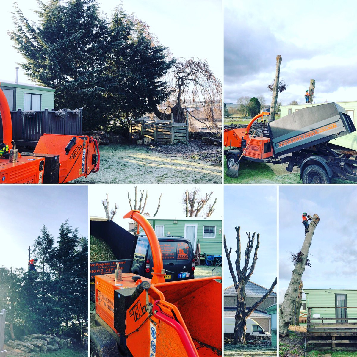 snstrees's tweet photo. 5:15am start this morning 4a trip up 2a frosty Penrith 2carry out some work 4a couple of days Reducing and trimming conifer felling a dead beech tree and reduce some standing stems. @mytimberwolf #teamsns #snstrees #penrith #treelife #arblife @SpectrumPlant #wolfatwork https://t.co/6s6A2x8N2C