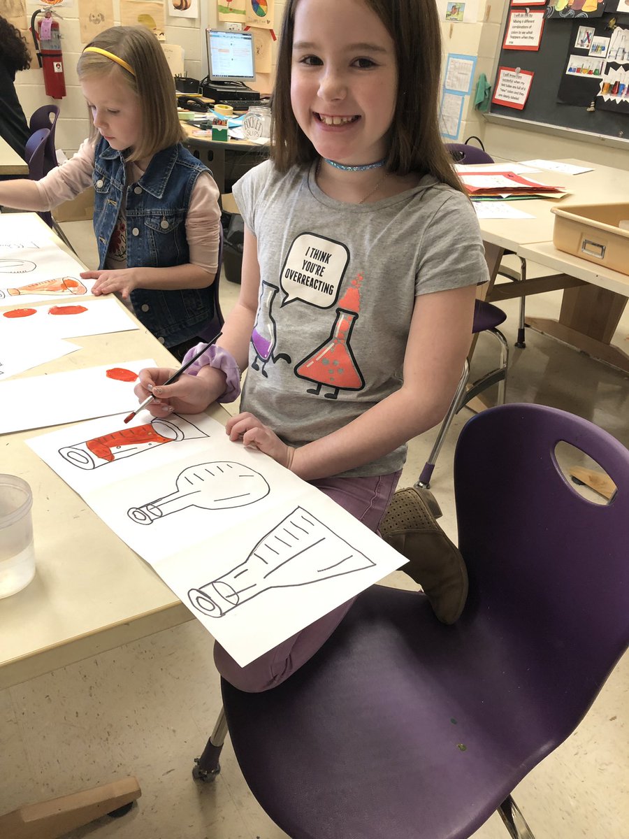 Polk school artists are color mixing scientists! Some of us even dressed the part!