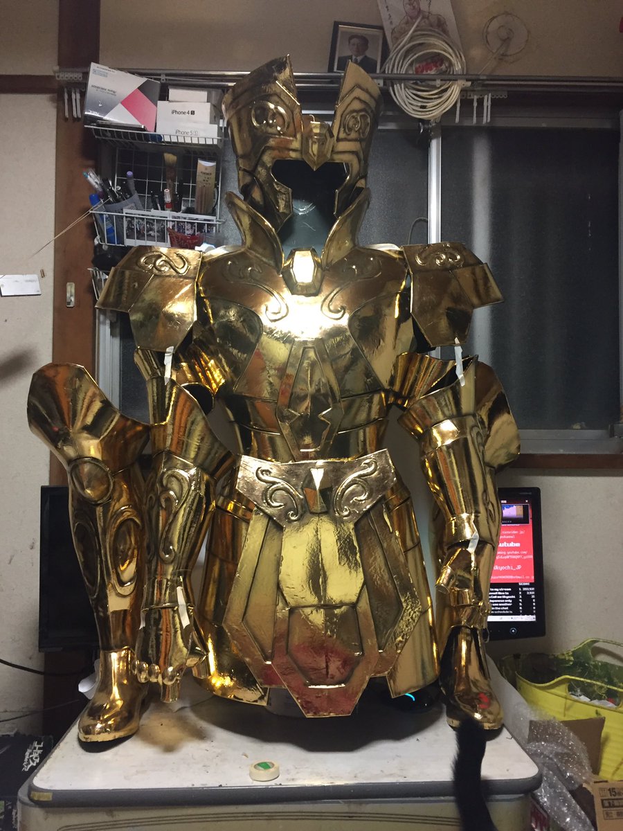 双子座ジェミニのゴールドクロス完成しました #コスプレ #造形 #星矢 #鎧 #ゴールドクロス