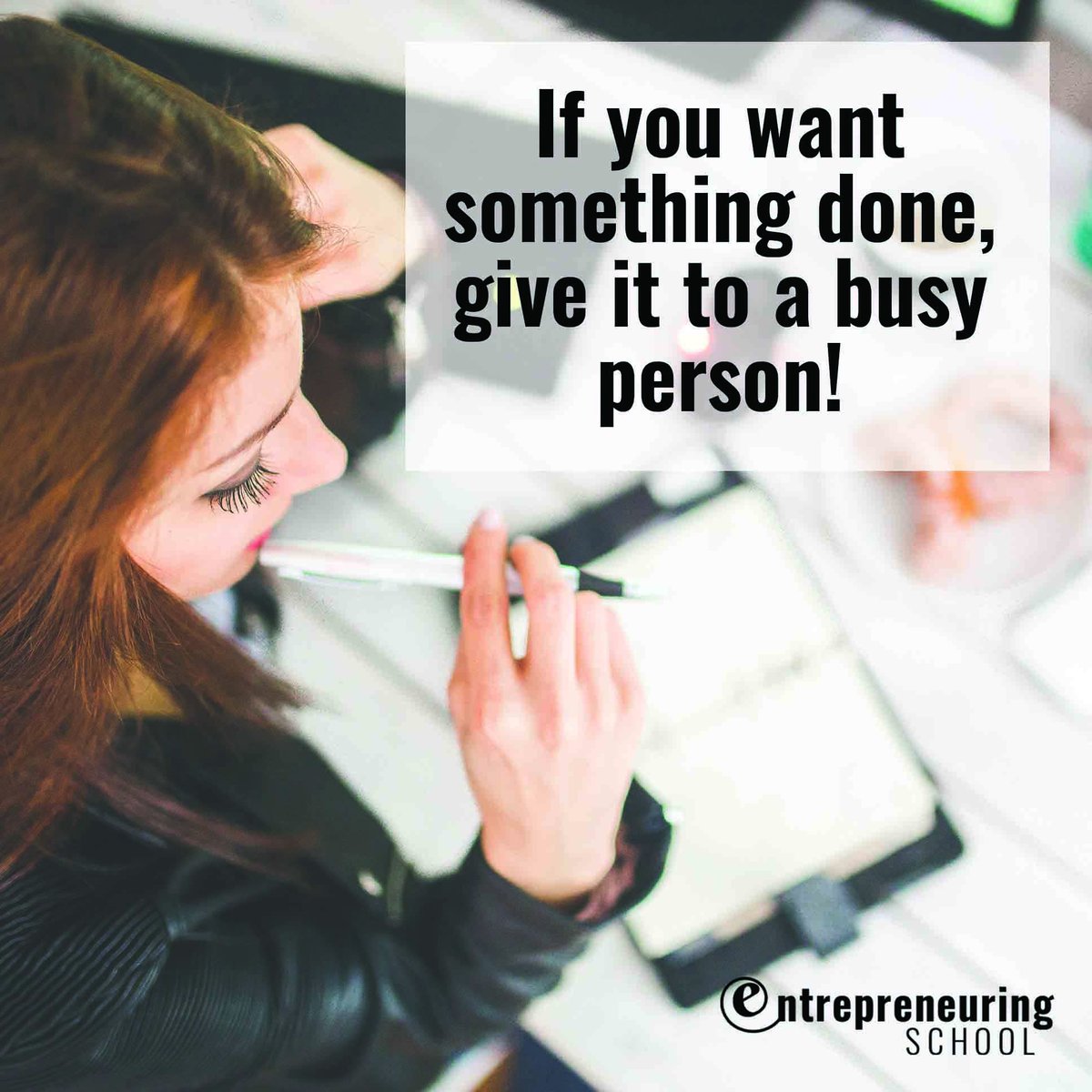 the_eschool's tweet photo. Ever wonder how busy people get things done? Join our FREE webinar: The Productivity Workshop. Learn productivity hacks to find time to start that side hustle! https://t.co/WvFqXuPlzk https://t.co/kAPLj8sLZH