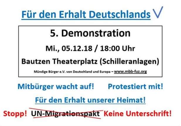 OFFICIAL_PEGIDA's tweet photo. #Bautzen #AufDieStrasse #bz0511 #dd0312 #Sachsen #Brandenburg #Berlin #Cottbus #Leipzig #Chemnitz #Erzgebirge #Görlitz #Plauen #Vogtland #Zwickau #Merkel #SPD #CDU #Migrationspaktstoppen #Migrationspakt #GroKo #Freiburg #120db #Merz #nopegida #AfD #NoAfD #PEGIDA https://t.co/SBx1j5MkzO