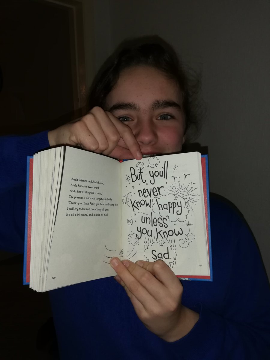 lisastritzel's tweet photo. Ebony has thoroughly enjoyed this read @LadywoodKH @MissBentleyLW @matthaig1  she wanted a pic of her favorite part of the book https://t.co/gHKGtIM7gD