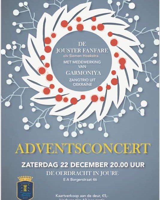 Adventsconcert <a href="/JousterFanfare/">Jouster Fanfare</a> op 22 december a.s. Mooie kerstklanken 📯🎷🎺
