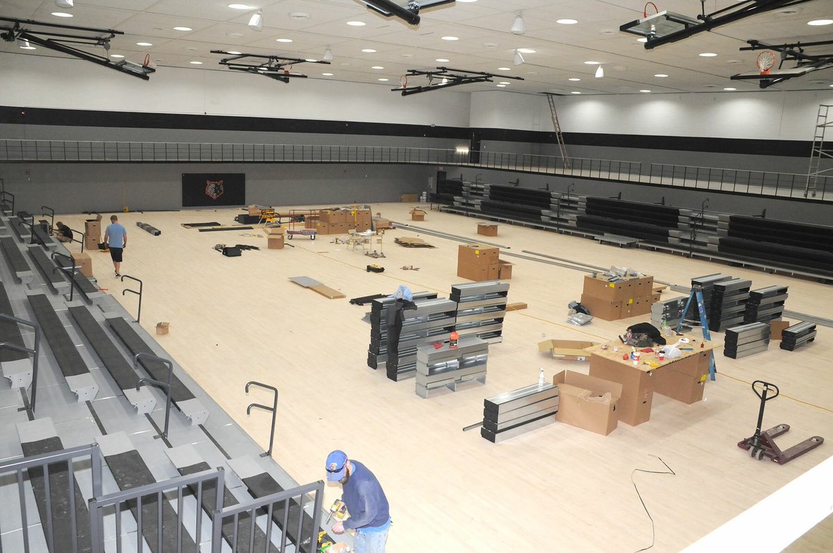 AtchCoMail's tweet photo. If youโre curious about how renovations to the Rec Center are going, you definitely need to grab a copy of this weekโs #acmail! https://t.co/TcDYHN3CqY
