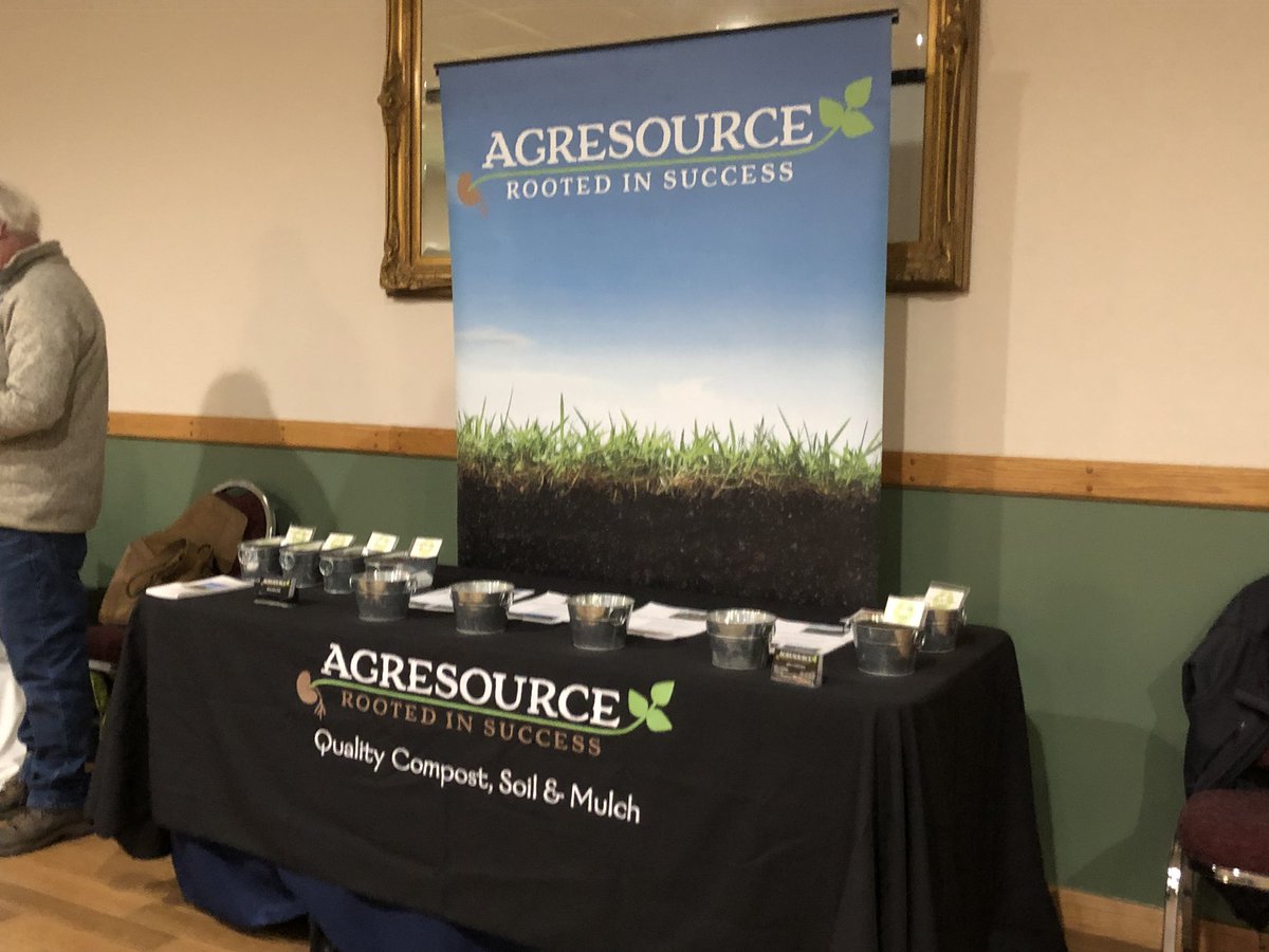 Agresource_Inc's tweet photo. #GCSANE at Warrior Arena yesterday and VT Greenscape Turf Conference today. Tomorrow off to Concord, NH for the @NHGCSA winter educational show. #education #compost #turf #soil #sand https://t.co/UqFLRfMacD