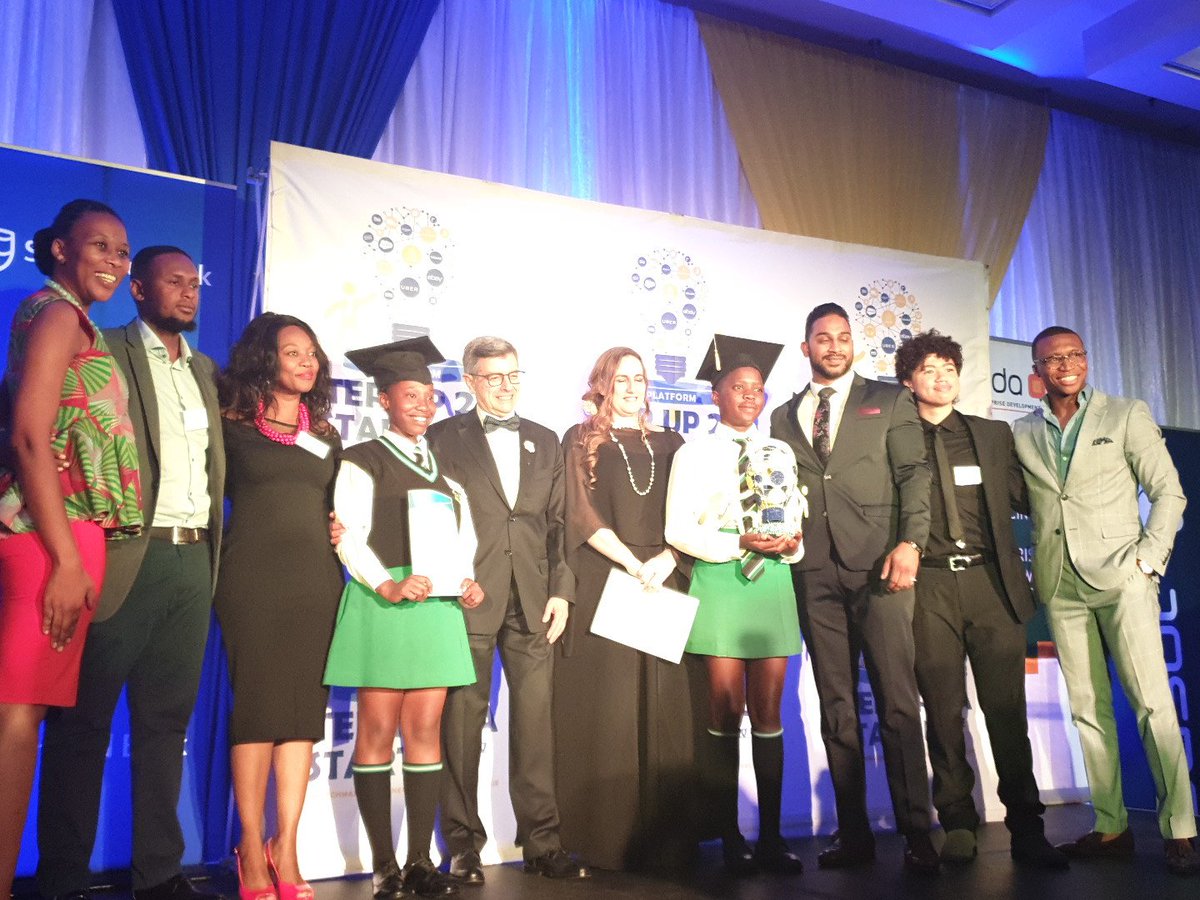 sedfa_dsbd's tweet photo. The 2018 Step Up Youth Entrlreneurs of the Year Award, the top of 1000 entries from across the country, goes to Find My Kgontshi. Receiving R30k each courtesy of The Innovation Hub.
#StepUpAwards2018 #ThinkTechDoBusiness @primestarsSA https://t.co/FS46R5F07H