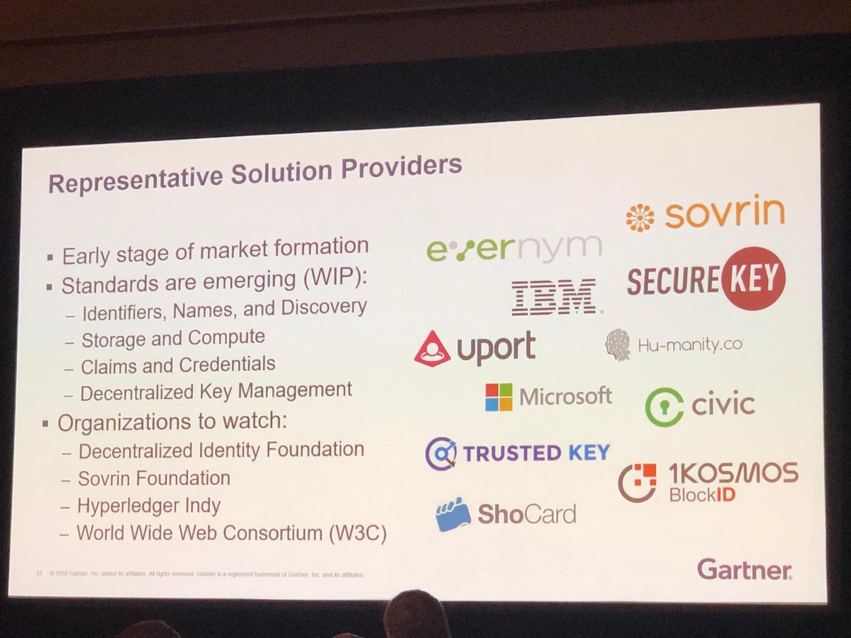 1KosmosBlockID's tweet image. #Blockchain Based #DistributedIdentity vendors to watch for @SovrinID @SecureKey @uport_me @civickey @IBM @trustedkey @Microsoft @evernym &amp;amp; @BCIdentity via://@Gartner_inc #DLT  #GartnerIAM