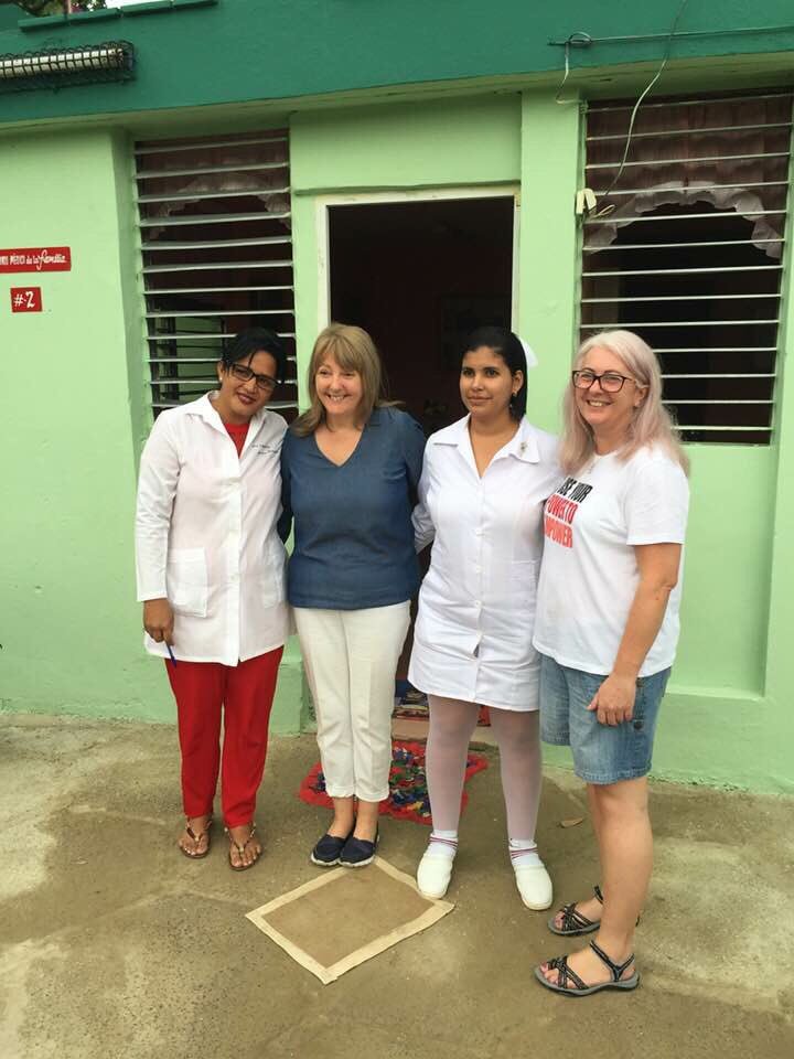 UnisonNUTH's tweet image. Our Branch secretary and RN @LindaAnneHobson meeting with a Cuban Dr and Nurse in Pinar del Rio about preventative medicine #AnotherWayIsPossible life expectancy for women is 82!