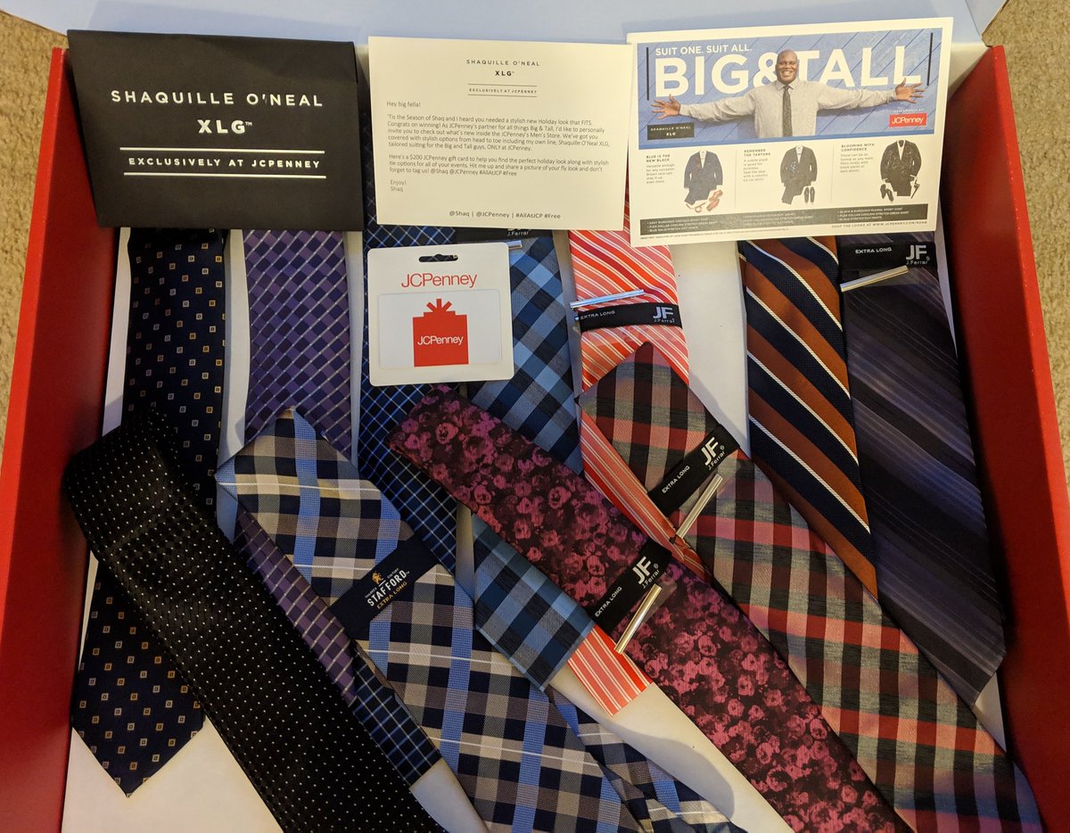 @jcpenney Thank you so much @gofooji 😍 @jcpenney and @SHAQ I'll be the best dressed at my job this holiday season and beyond!  Love all the ties! Can't forget the gift card!  THANK YOU AGAIN! #AllAtJCP #Free