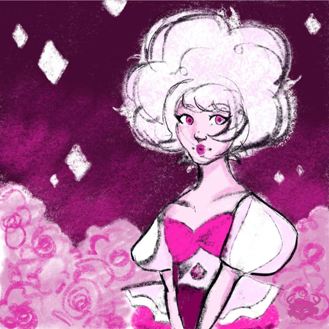 Quick Doodle before bed #pinkdiamond #pinkdiamondsu