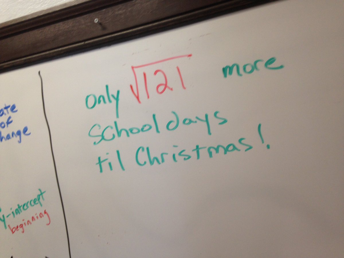 dailystem's tweet photo. #ChristmasCountdown has begun in #math class! https://t.co/BT0krDOrSv