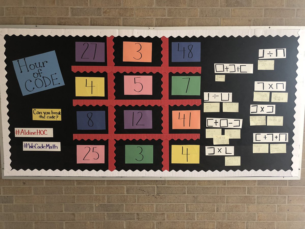 Kjack2018's tweet photo. Can you break the code?? @ConleyCougars1 @WardLadon @grizfan99 #AldineHOC @drgoffney #allinforaldine #WeCodeMath https://t.co/O0UmGHRgnG