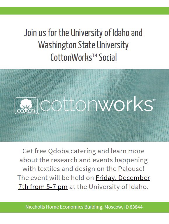 WSUAMDT's tweet photo. Cotton Works Research Event taking place this Friday! Details below! https://t.co/TWYgJczezq
