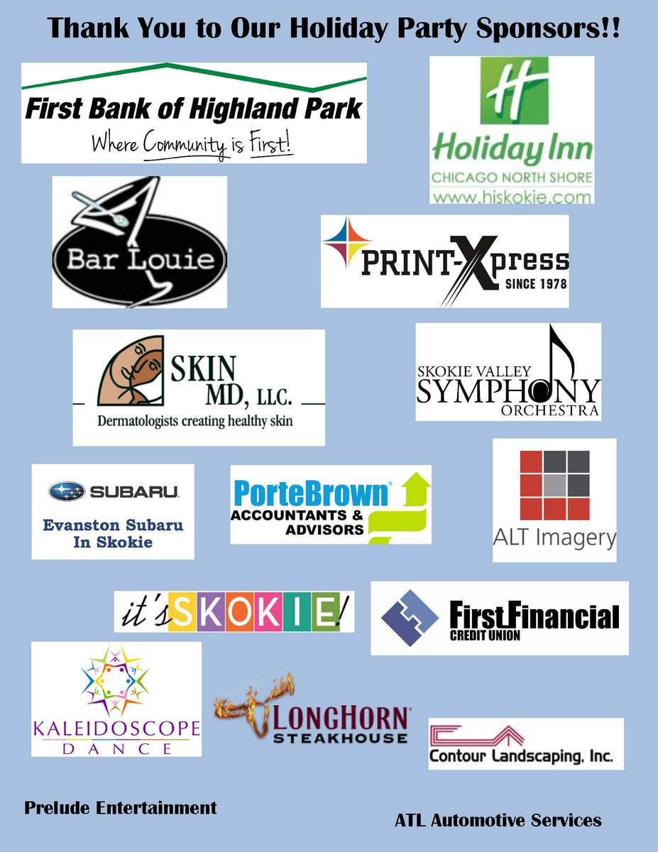 HUGE Shout-Out to all of the sponsors of our 2018 Holiday Party and Silent Auction!
