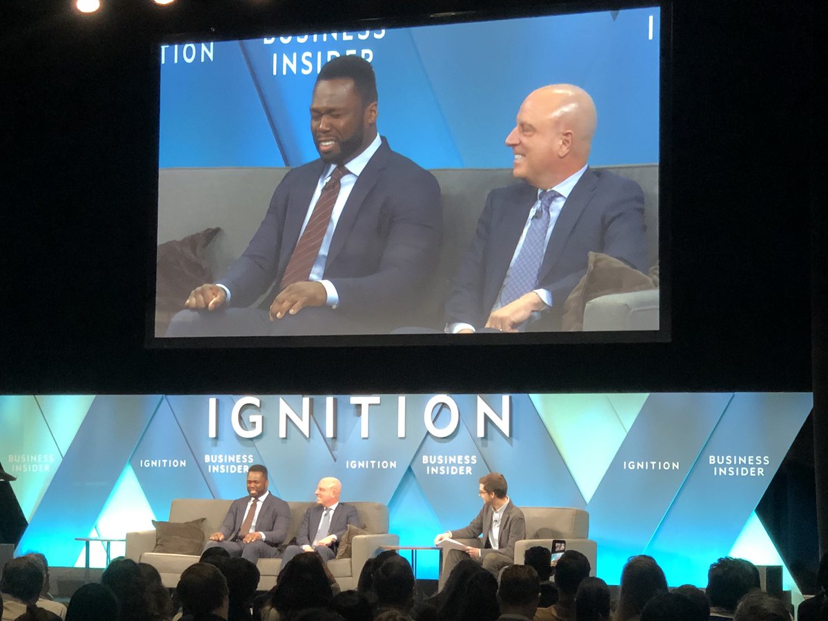 .<a href="/50cent/">50cent</a> practices his awards acceptance speech on the #IGNITION2018 audience.