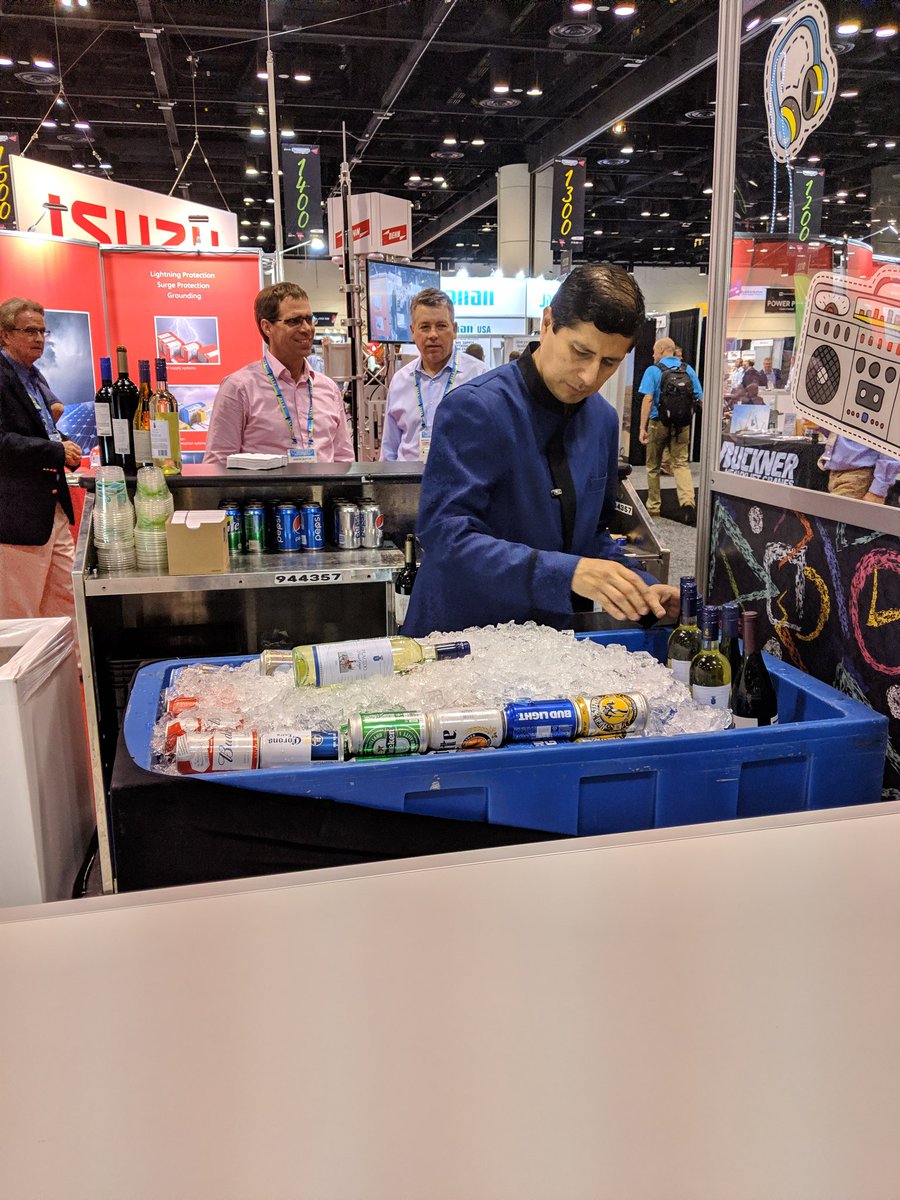 themattdowning's tweet photo. Who's ready to network at #POWERGEN18? Stop by the rink and grab a drink! Booth 1461 https://t.co/b1vEDDxZa3