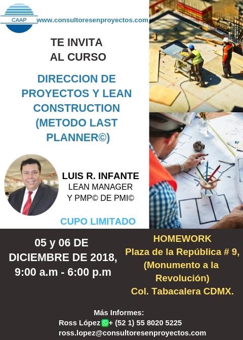 SIONEnergyWater's tweet photo. Aprovechen esta oportunidad.  Cómo ejecutar correctamente un Proyecto, y terminarlo en Tiempo, Costo y Calidad. 5 y 6 de Dic. #LeanConstruction #Construcción #CDMX #Consultores #PMP #PMI https://t.co/CRSewChiJw