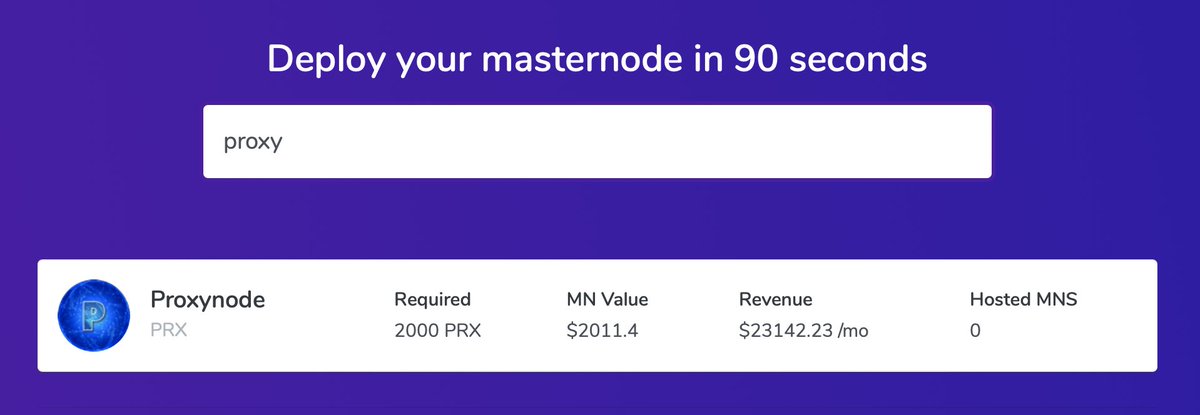 nodehubio's tweet image. We've listed @ProxyNodeCoin on our platform for the easiest #masternode hosting! 
You can deploy your $PRX #masternodes in less than 90 seconds now! 🎉