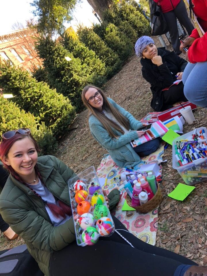 csuserve's tweet photo. Decorating has begun! The @uptowntreetrail is starting to look especially festive with our sponsors making the trees all merry and bright. Come down this Friday, December 7th at 6:30pm to see the lights turn on! @UptownColumbus https://t.co/LPkETrDpW3