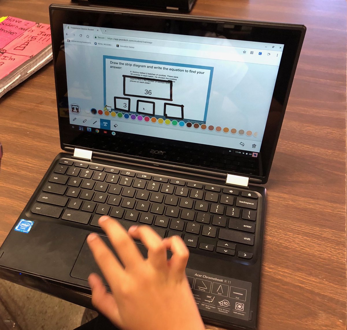 roopasan's tweet photo. Used @PearDeck for the first time. Fantastic student engagement. Students enjoyed creating strip diagrams. @GrayElemEagles @MrsBringmann @SerjioMedina @SADubberke @grizfan99 @Numbersense_902 #GrayTMath #Allin4Math https://t.co/4NAei4aRHG
