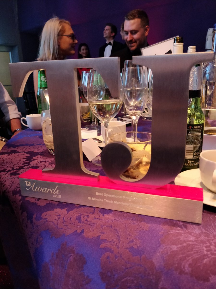 I would like to thank my family and friends for this prestigious award, but unfortunately I'm only here to take pics of the insanely talented and dedicated St Monica Trust training team. #WeAreSMT #TJA18