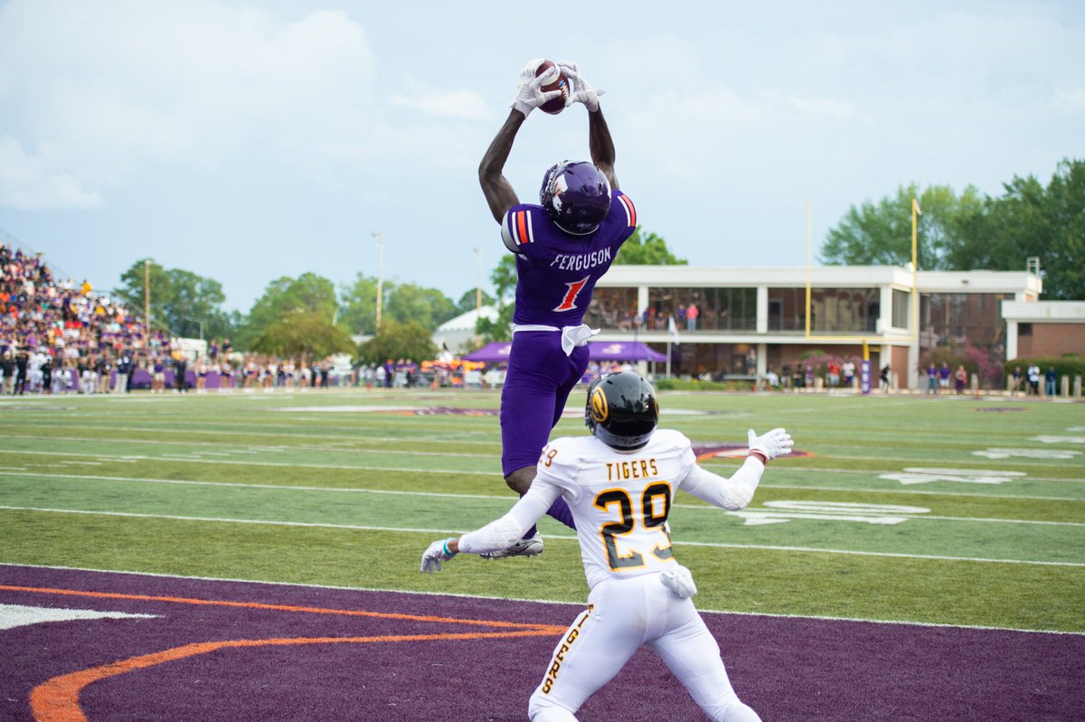 NSUDemonsFB's tweet photo. Awesome resume from a record-smashing 2018 season by @jazzferguson2 and talents of @JasonSPugh combined for this excellent infographic on the #Unstoppable1 who is headed to the @NFL Draft. Here's a couple of his 13 TD snags, including the game-winner in 2nd OT vs. McNeese #EAT https://t.co/BARmnPYFgQ