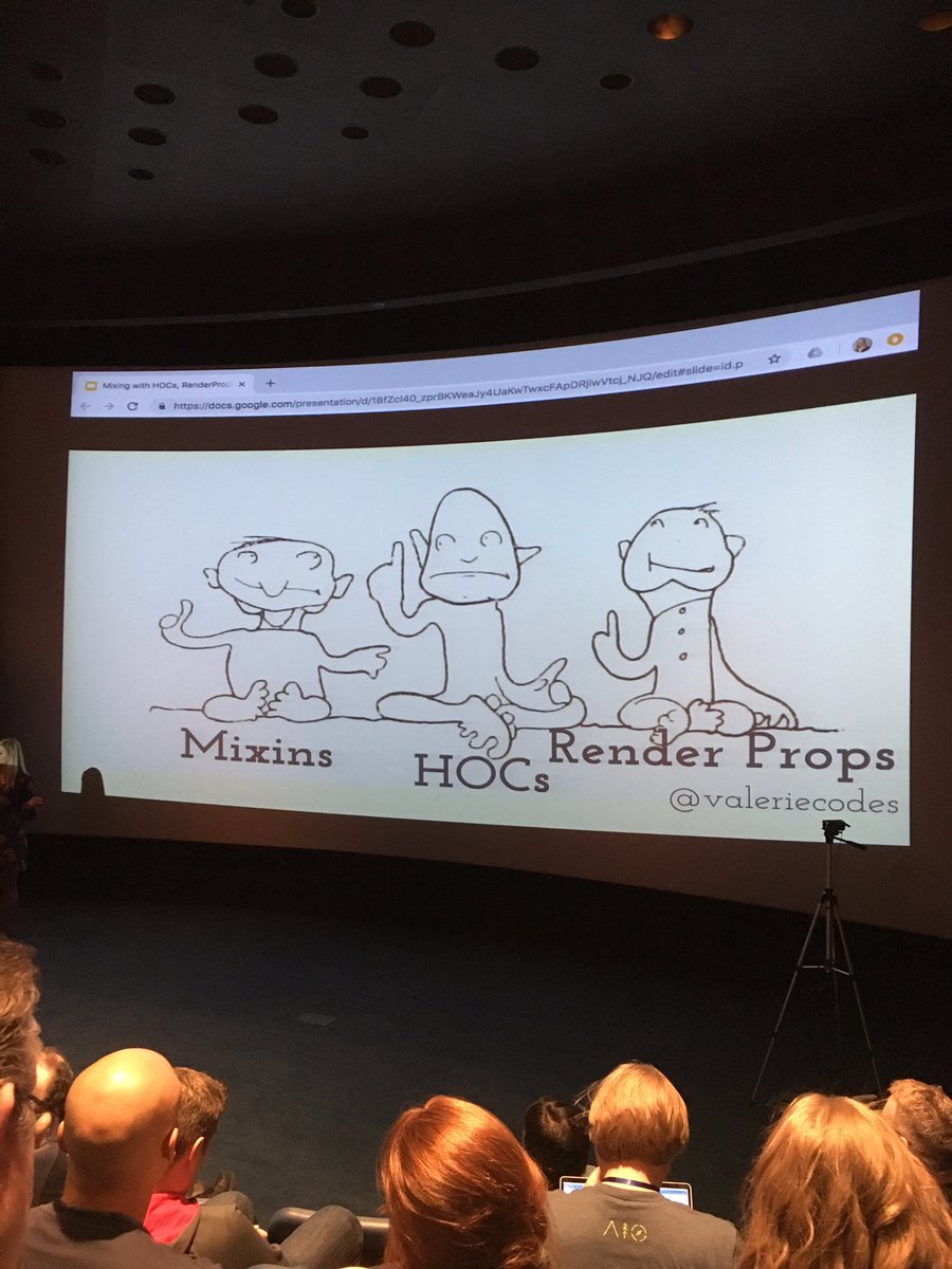 mmlumba's tweet image. The three elves of reusable components (via @valeriecodes) #nationjs