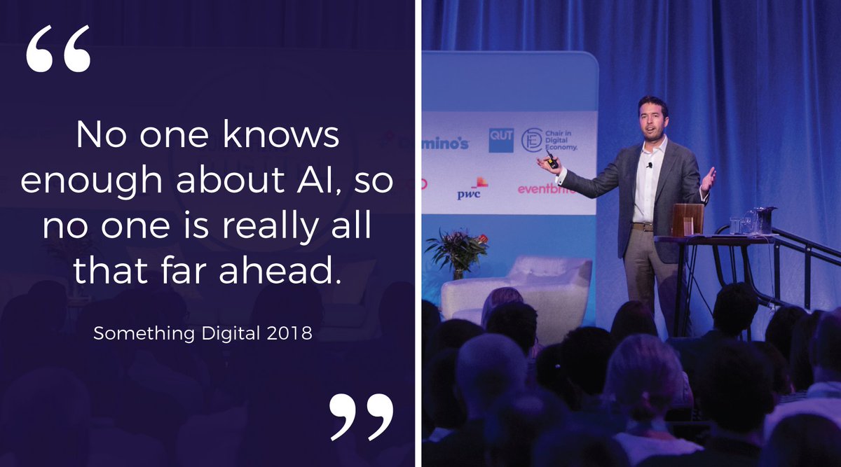 SD_BNE's tweet photo. One of our 2018 International Keynote Speakers, Adam Bonnifield, dropped his knowledge with us on all things #AI. 🚀 

"Even the huge companies are still very new to this, which gives smaller players better advantages." 🤖  #SomethingDigital #RobotDiscussions https://t.co/qF5PIJFeU8