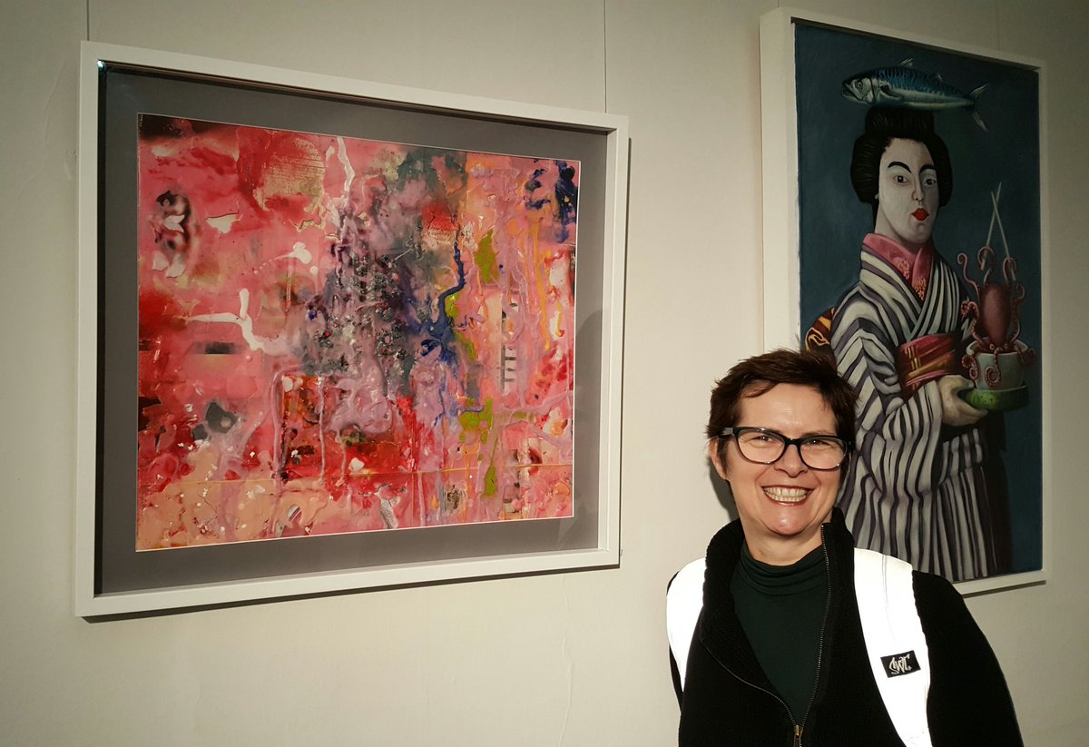 SarahVSpence's tweet photo. Fab PV tonight @tonbridgeuk @OBSGallery curated beautifully by Emily Glass warm speech by Head of School #Lustre18 open 6th-9th Dec. Proud to take part in my home town #Tonbridge Includes inspiring work by @HildegardPax @ShelleyRoseArt @emmastokesphot1 @cshstudio17 @annbridgesart https://t.co/uttevGDqD7