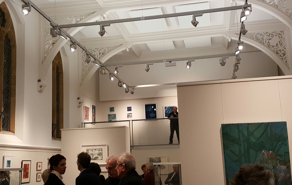 SarahVSpence's tweet photo. Fab PV tonight @tonbridgeuk @OBSGallery curated beautifully by Emily Glass warm speech by Head of School #Lustre18 open 6th-9th Dec. Proud to take part in my home town #Tonbridge Includes inspiring work by @HildegardPax @ShelleyRoseArt @emmastokesphot1 @cshstudio17 @annbridgesart https://t.co/uttevGDqD7
