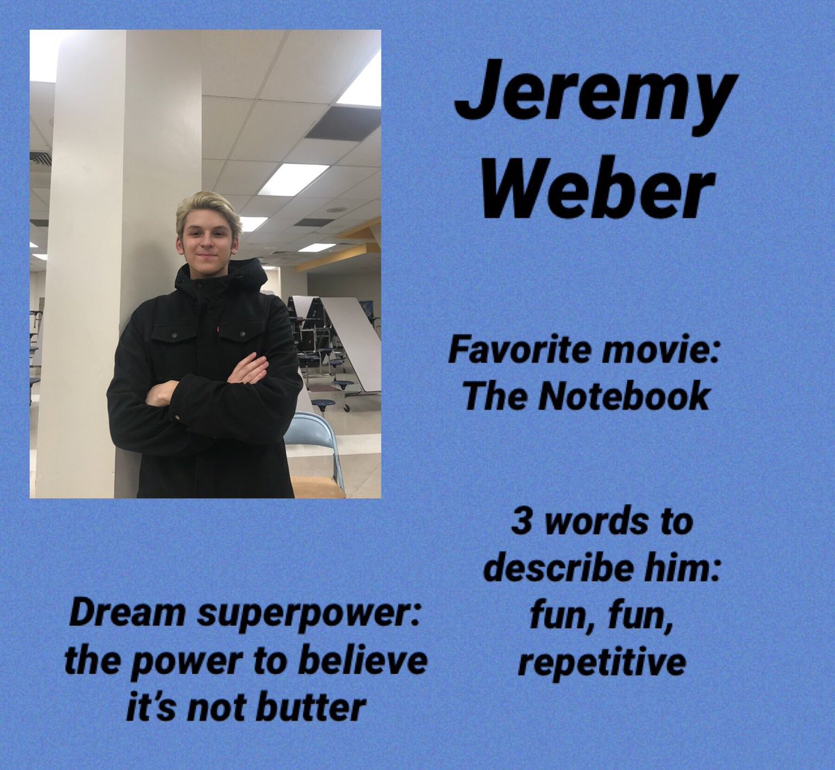 Will our self-proclaimed “renaissance man”, Jeremy Weber take the crown?👑‼️