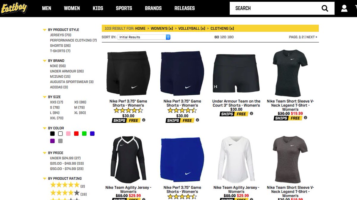 Find your low priced and free shipping volleyball gear from #Eastbay now! #sportinggear #freeshipping