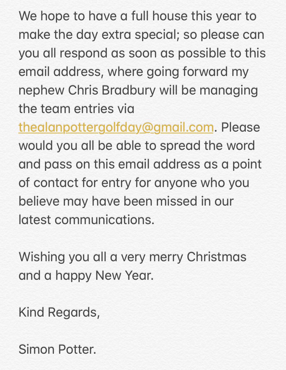 The Alan Potter Golf Day (TheAlanPotterG1) Twitter