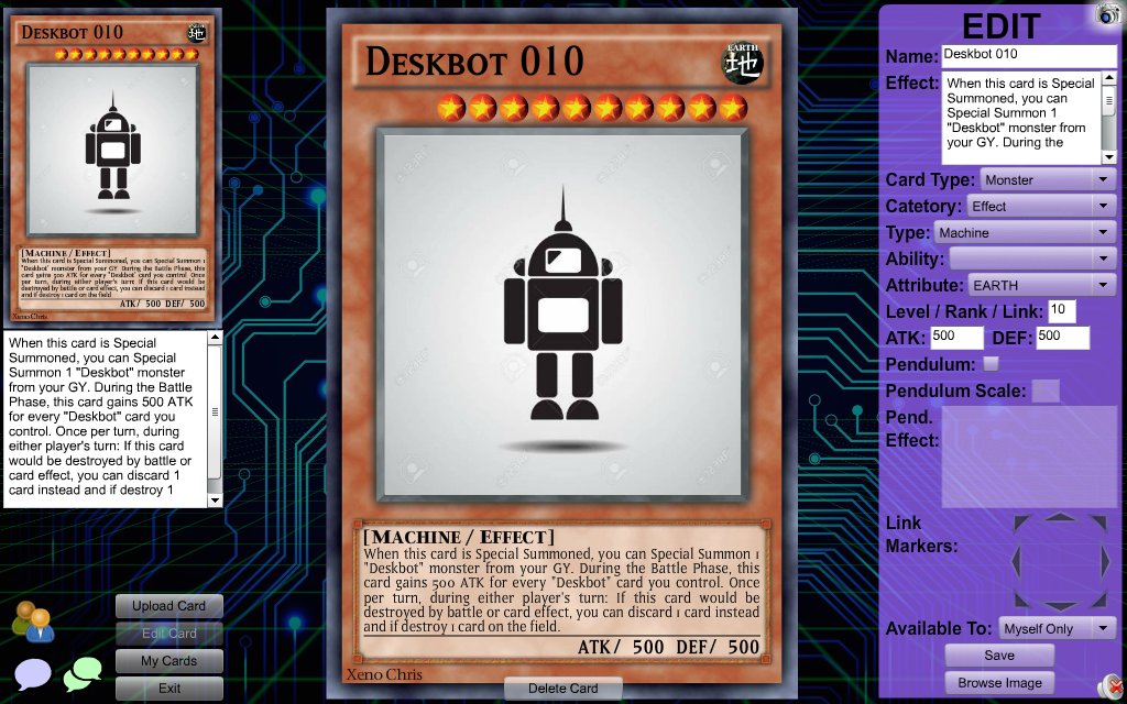 TheDuelLogs @YouTube These custom cards are for my favorite Archetype in  Yu-Gi-Oh; Deskbots. hope you like the cards and maybe even talk about them  or the archetype itself :) (Sorry for the