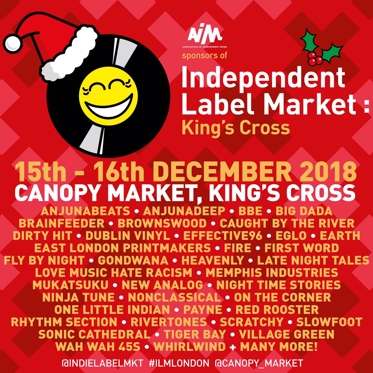 Whirlwind Recordings (@whirlwindrecord) on Twitter photo Happy to announce we’ll be at <a href="/IndieLabelMkt/">Indie Label Market</a> <a href="/CanopyMarket/">Canopy Marketplace</a>
DEC 16 with all our 2018 Vinyl and loads of back catalogue, alongside some incredible labels.
Stop by from 11am-6pm
*Also* We’ll have the last 4 remaining copies of <a href="/waltersmithiii/">Walter Smith III</a> limited edition TWIO LPs available Happy to announce we’ll be at <a href="/IndieLabelMkt/">Indie Label Market</a> <a href="/CanopyMarket/">Canopy Marketplace</a>
DEC 16 with all our 2018 Vinyl and loads of back catalogue, alongside some incredible labels.
Stop by from 11am-6pm
*Also* We’ll have the last 4 remaining copies of <a href="/waltersmithiii/">Walter Smith III</a> limited edition TWIO LPs available