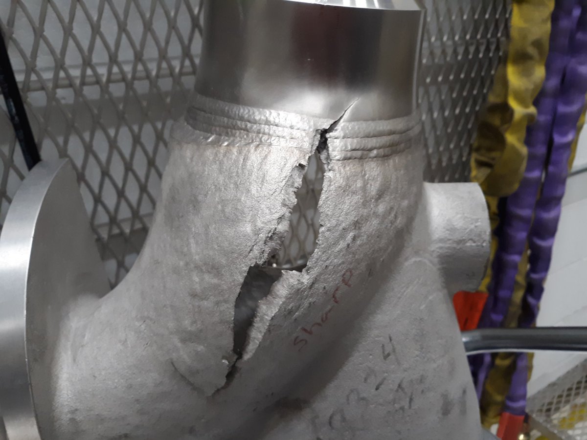 Industrial flow meter failure at close to 18,000psi.