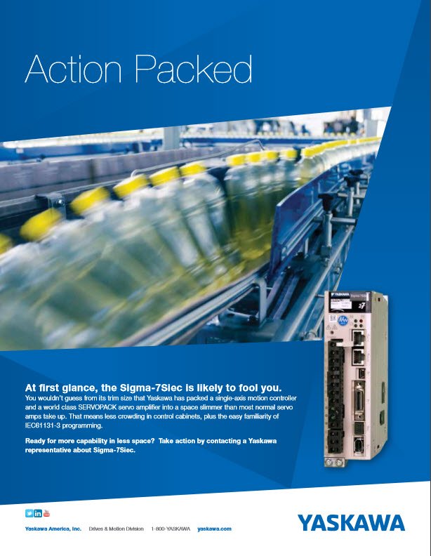 YASKAWA's tweet image. Sigma-7 is engineered to bring new responsiveness, reliability and effectiveness to the automation that powers your productivity. If you are ready for more capabilities in less space, take action with the Sigma-7Siec! #servos #motioncontroller go.yaskawa-america.com/rcrkt