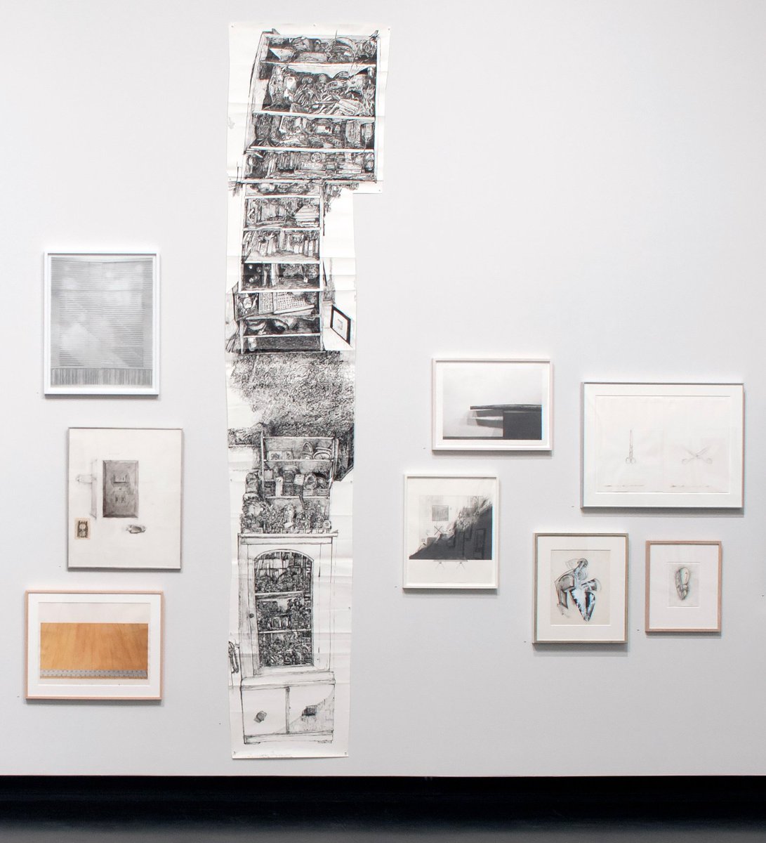 TangMuseum's tweet photo. We celebrate Dawn Clements’ inspiring life and work. May she rest in peace. #thankyou
#DawnClements, “Shelves,” 2003, sumi ink on paper, #TangCollection, gift of Frank and Patti Kolodny, in “Twice Drawn,” 2006 https://t.co/ICXTP6Dlhx