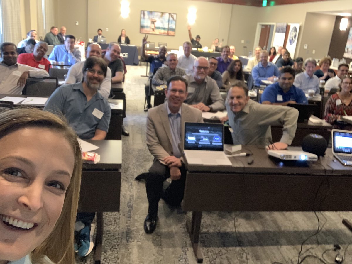 TheCamiNaranjo's tweet photo. At Angelbeat, exchanging ideas on using AI to empower developers, organizations and people to transform. 
Thank you Ron Gerber for having us and to our customers and partners for a fruitful and fun day! 
Audience selfies are awesome
#Amex #SpiritAirlines #FPL #MiamiDade #UM https://t.co/1bIMZw29gK
