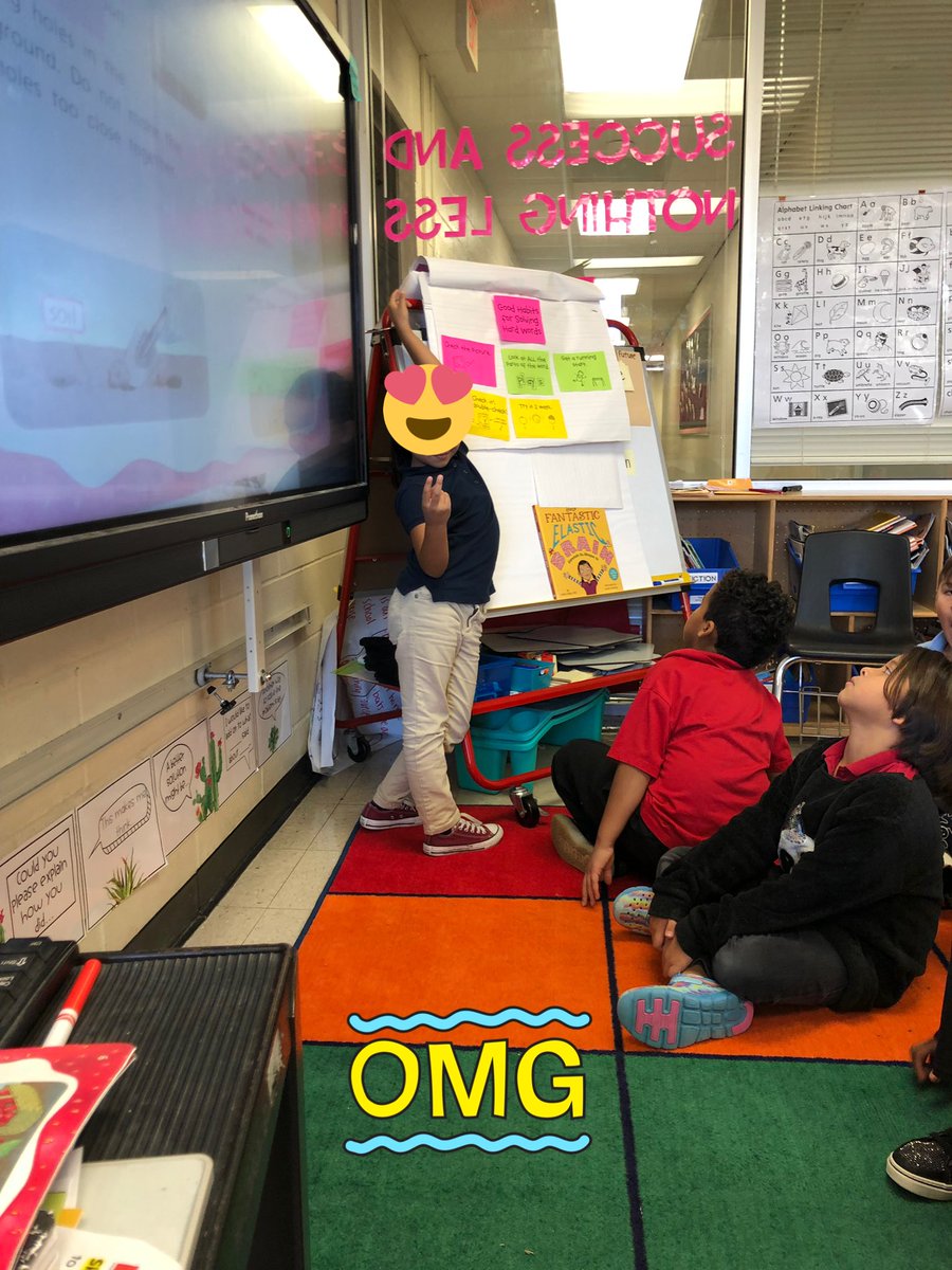 Ms_Johnston19's tweet photo. During a nonfiction shared reading today this student got up and flipped to an old anchor chart and took so much ownership of our class! She noticed a vowel team and needed us to try it two ways. My teacher heart!!! #KidsDeserveIt #TeamStephens #SuccessandNothingLess https://t.co/sPN9YzgoCV