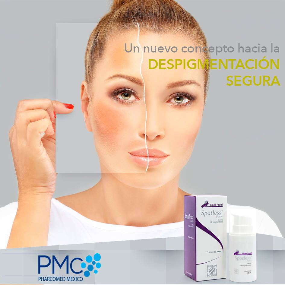 pharcomed's tweet photo. Las manchas obscuras en la piel, son causadas por la excesiva exposición al sol a lo largo del tiempo, entre otros factores. Los rayos solares estimulan la producción de melanina, que es el pigmento que da el color en la piel.
#SpotlessForte #manchas #piel #Pharcomed https://t.co/4x9YG9p3e6