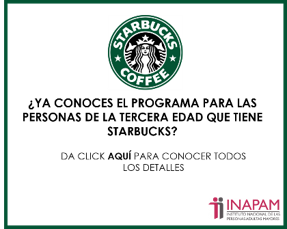 Starbucksmx1's tweet photo. Starbucks, preocupado por nuestra sociedad, junto con el INAPAM, ha implementado un programa para que personas de la tercera edad puedan ser capacitadas para formar parte de la gran familia Starbucks.

¡Sigue atento para conocer todos los detalles! https://t.co/PmfoCF54NH