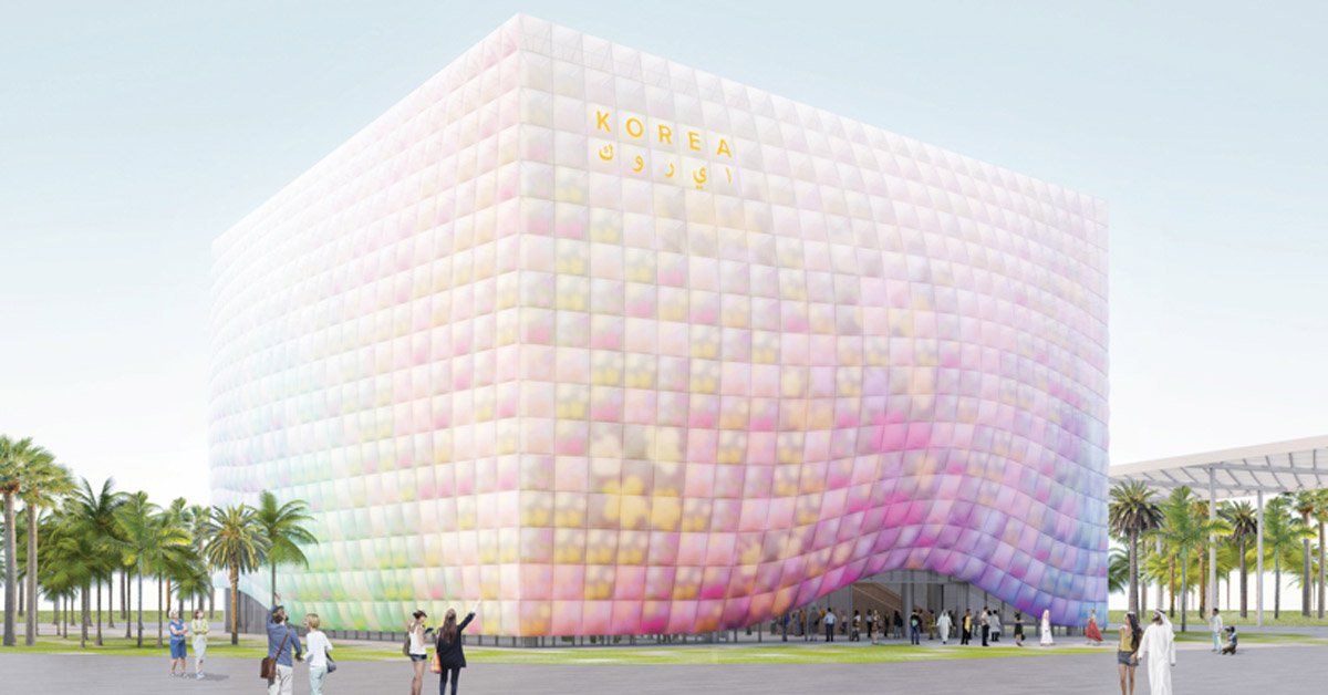 designboom's tweet photo. nooyoon proposes an app-controlled façade for korea pavilion at expo 2020 dubai
https://t.co/GkAnTSTplI https://t.co/SPjNTDvFGN