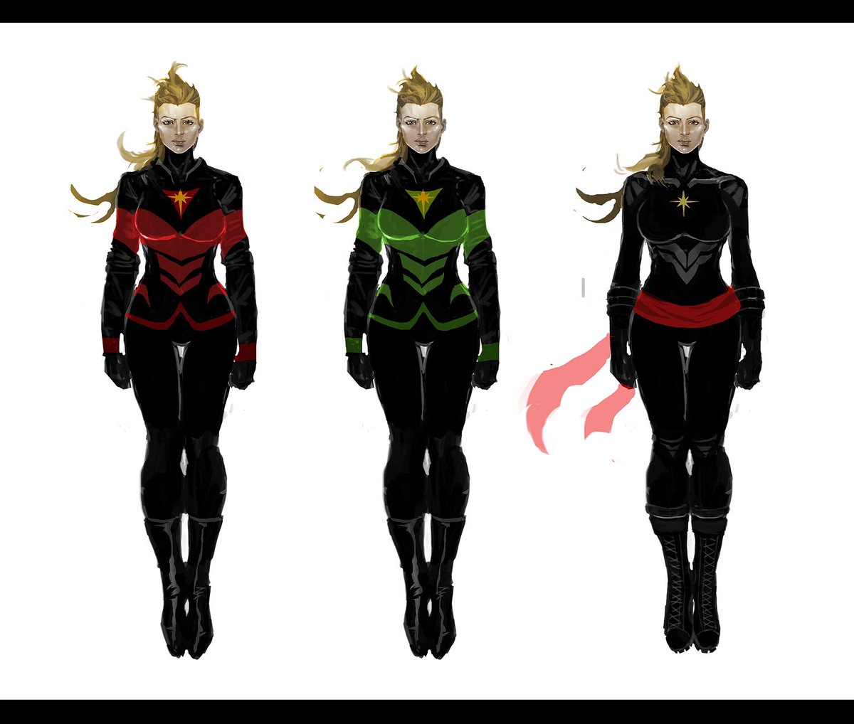 Artista da HQ da Capitã Marvel revela os designs rejeitados