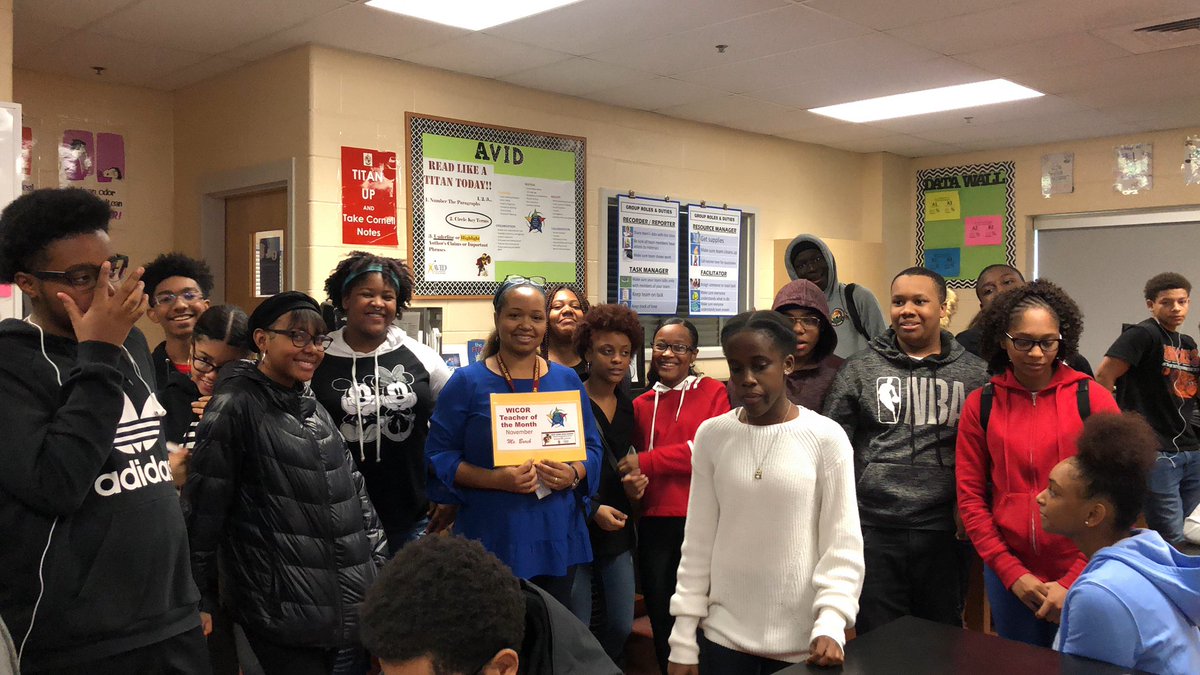 avidtitans's tweet photo. Congrats to Ms. Burch!!!! Our WICOR teacher of the month!!! https://t.co/TocceFSG1l