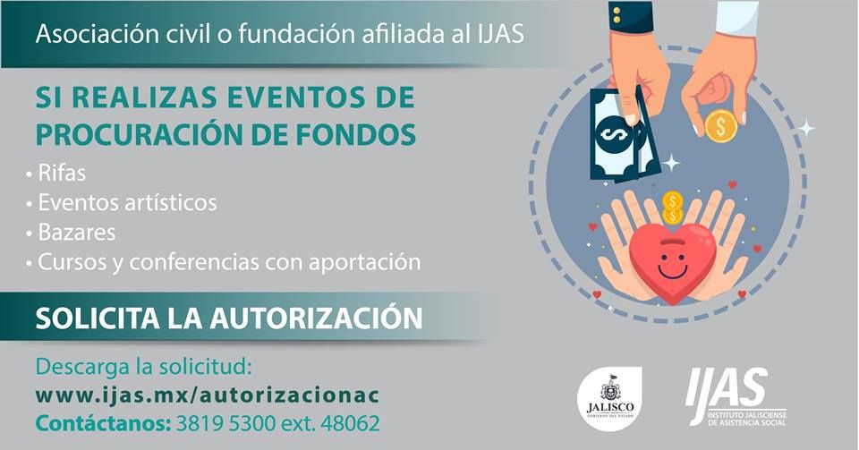 #OSC recuerda que es importante solicitar la autorización para realizar tu evento de procuración de fondos. Puedes descargar la solicitud en 👉ijas.mx/autorizacionac