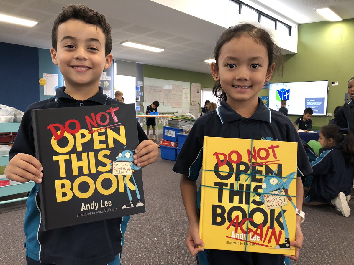 StLukesMP's tweet photo. Kindergarten students are writing to persuade teachers whether or not they should open ‘Do Not Open This Book Again’ by @andy_lee
Stavros and Juliana are both voting ‘Yes’! #donotopenthisbook #writing https://t.co/5kQREz7phd