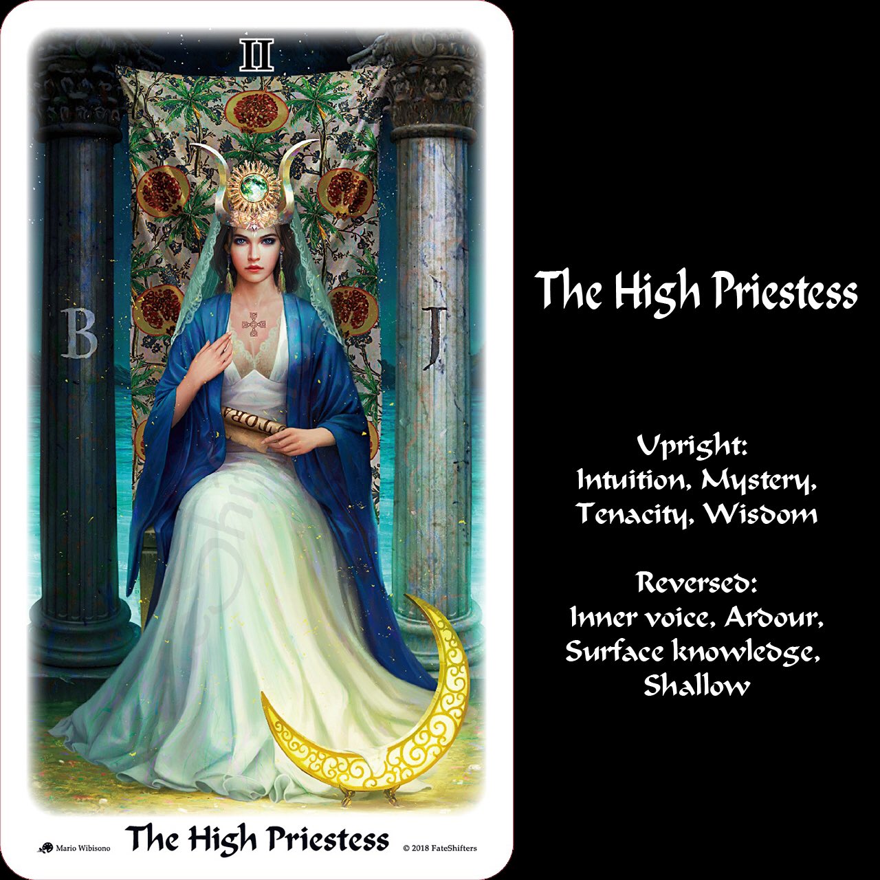 Saturday Morning Tarot 02 The High Priestess by kevinbolk on