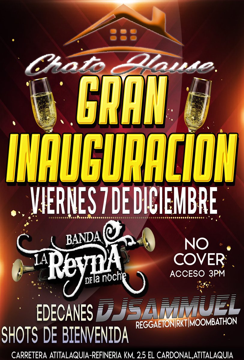 Dj_Sammuel's tweet photo. Nos vemos este 7 diciembre en #ChatoHouse #Reggaeton #RKT #Marroneo #Moombathon #MuchoPerreo #MuchaParty #KySEntertainment https://t.co/GLVJTNQiKg